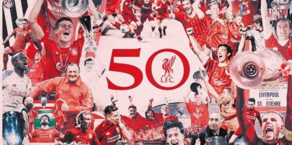 怎能不令人热血澎湃！第50次参加欧战，利物浦官方发布纪念海报