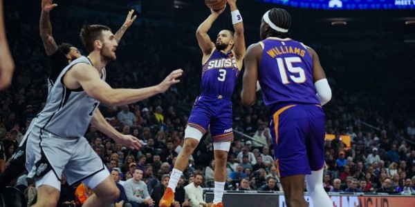 布克24+5+7布鲁克斯25分 太阳擒马刺3连胜