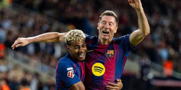 巴萨2-1力克皇家社会，莱万里程碑破门助球队领跑西甲