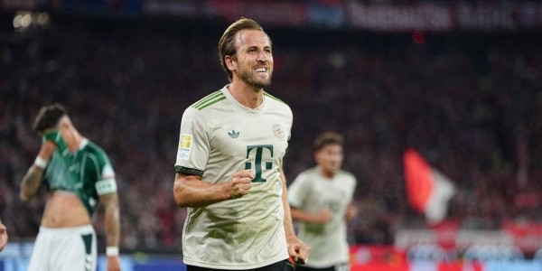 32岁凯恩获得82分评分，率队5连胜领跑德甲，表现太出色了