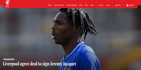 官方：利物浦宣布签下雷恩20岁中卫 转会费达7200万欧